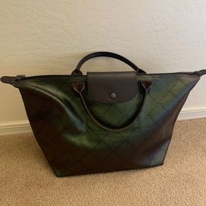 Longchamp Medium Short Handle Metallic Tote